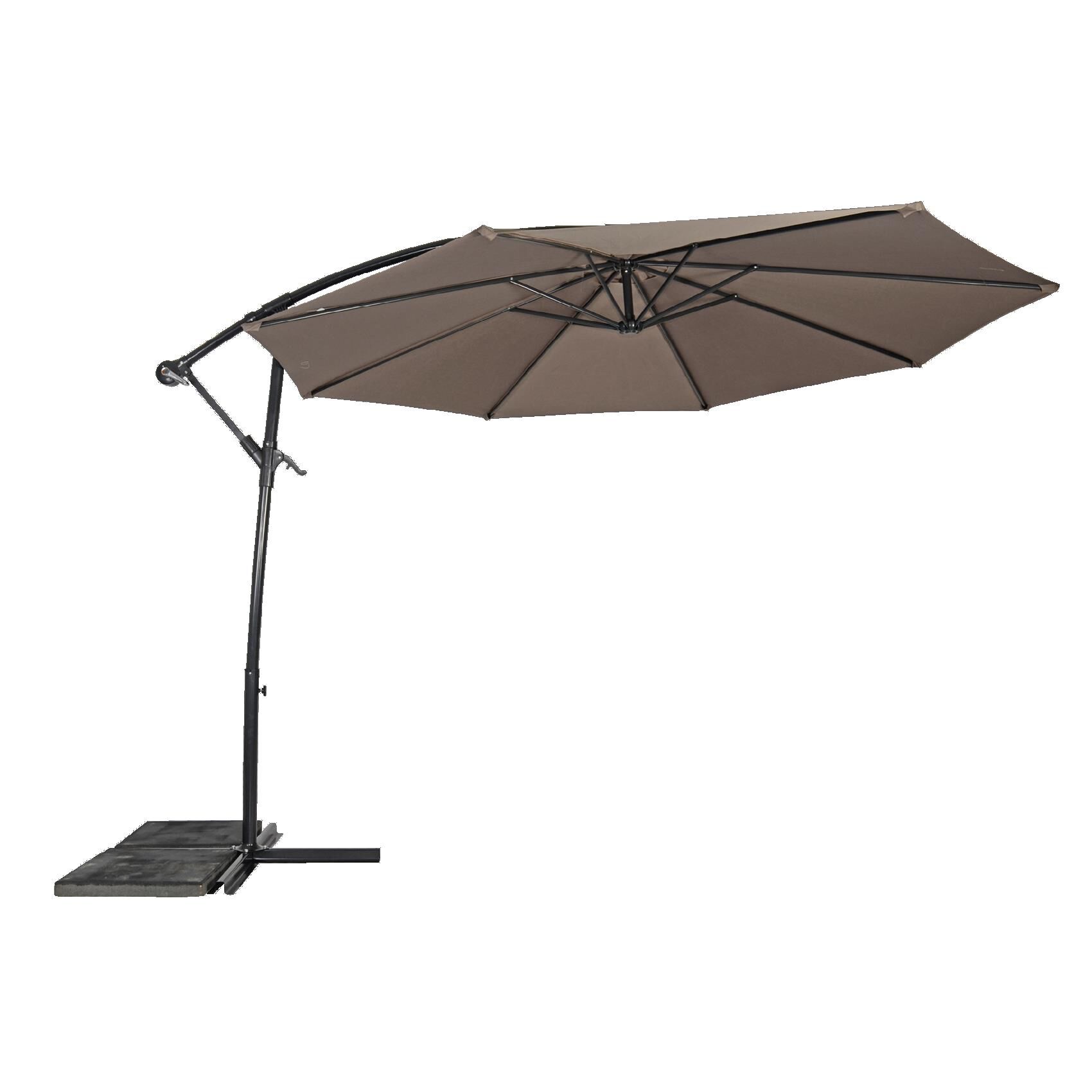 Lesli Living Gemini  - Zweefparasol - Taupe - 6x4x2 cm - 300 cm Lesli Living Gemini  - Zweefparasol - Taupe - 6x4x2 cm - 300 cm