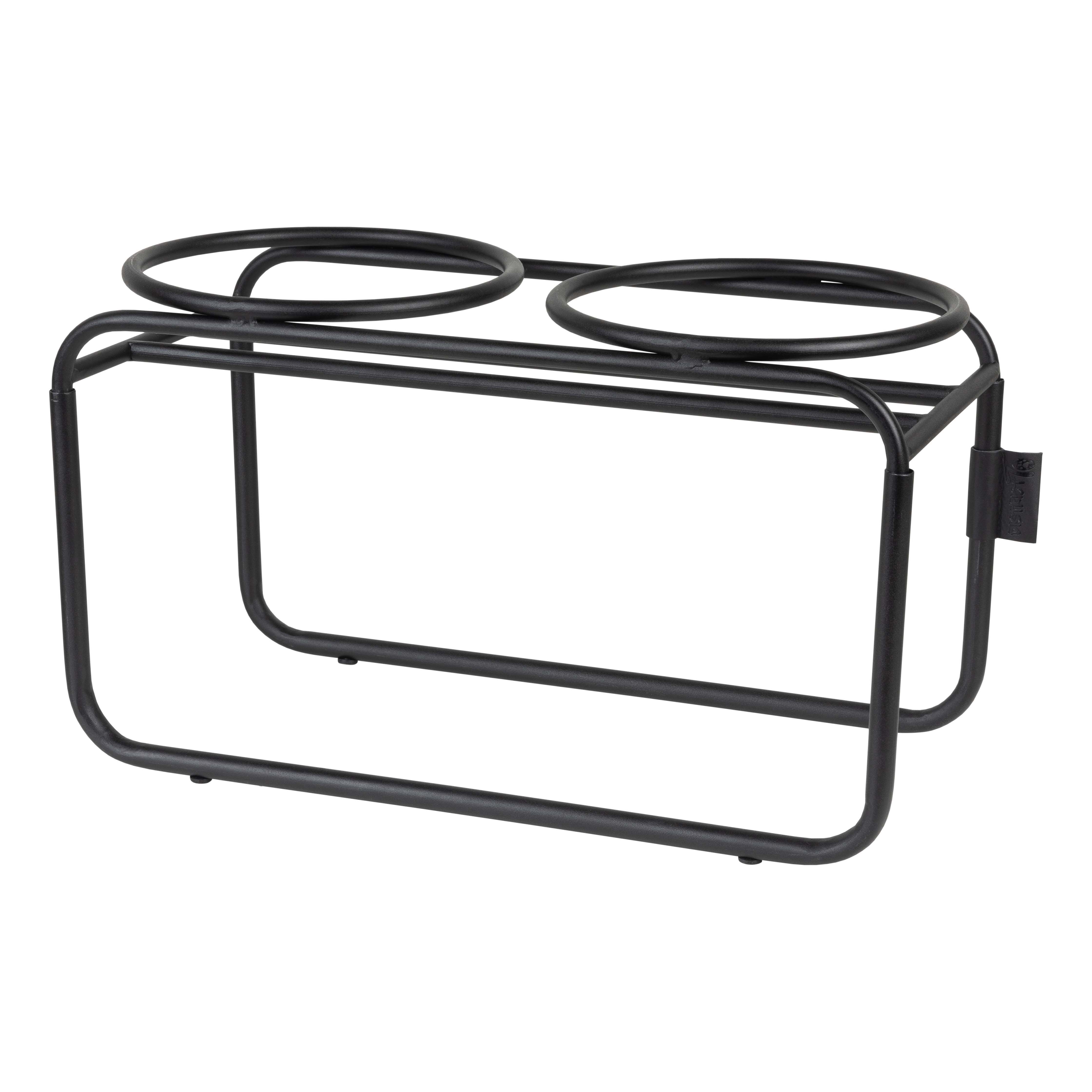 District 70 Butler Metaal - Dinerset - Voerbakstandaard Hond - Zwart - Medium