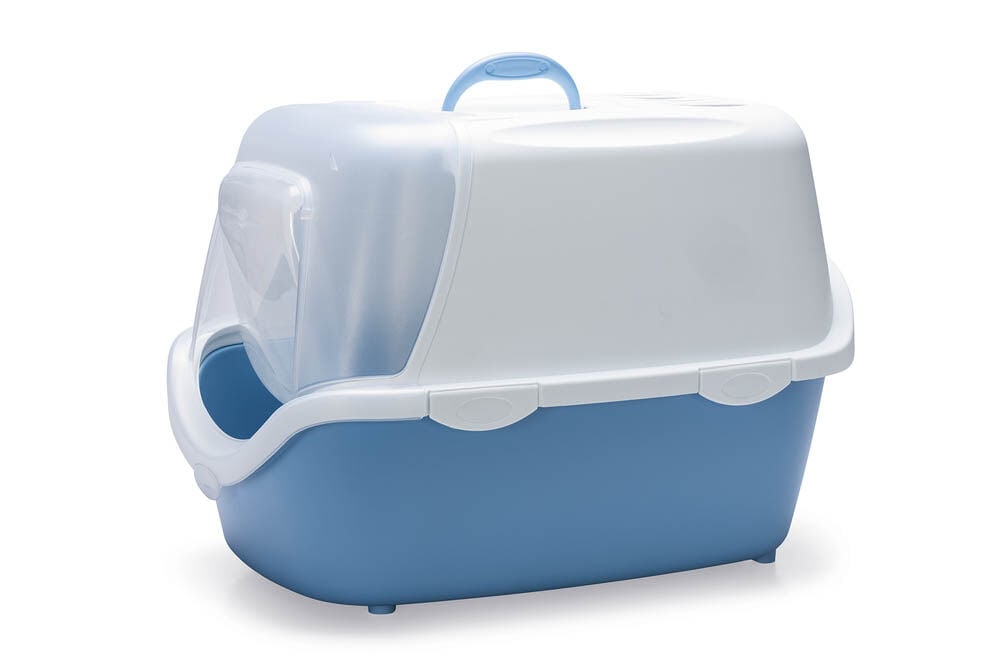 Stefanplast Cathy Easy Clean - Kattenbak - Dicht - Wit Blauw - 40x40x56 cm