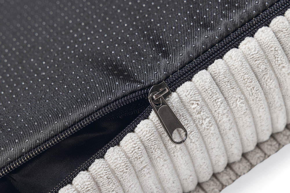 Designed by Lotte Ribbed Orthopedisch - Benchkussen - Lichtgrijs - 8x53x76 cm - Klein