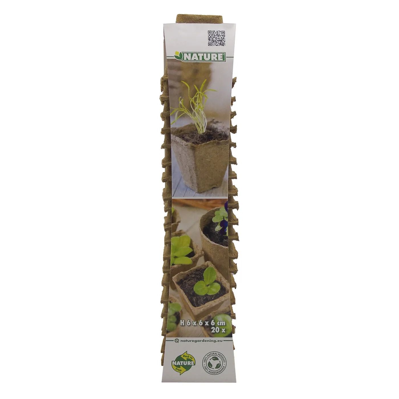 Nature - Turfpotjes - 20 Stuks - 29.40 cm - 6.00 cm - 29.40 cm