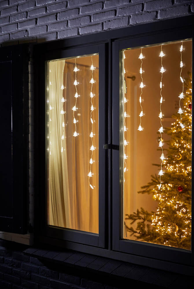 Luca lighting Kerststerren - Lichtgordijn - 19.30 cm - Klassiek wit - 13.20 cm - 135.00 cm - 12.20 cm