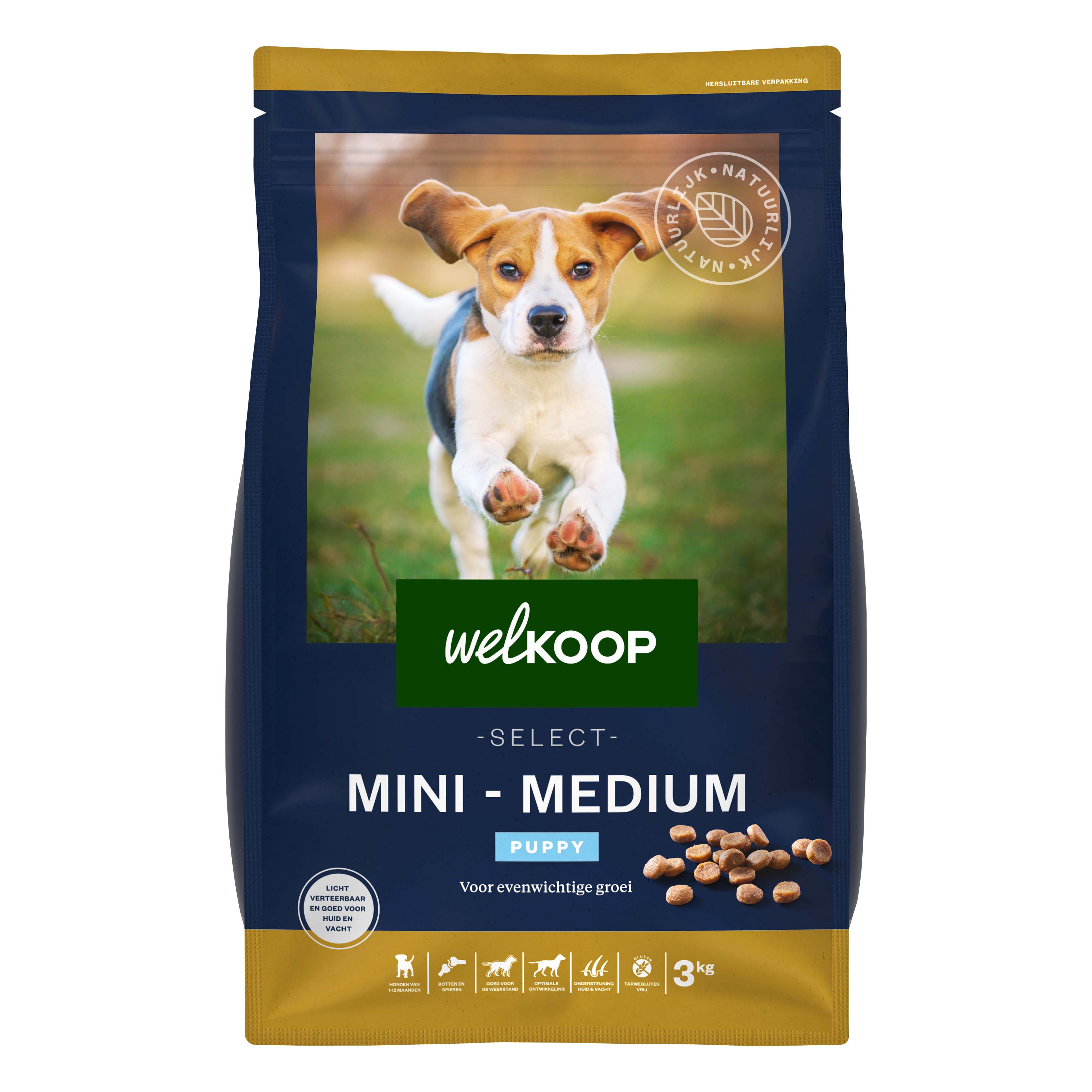 Welkoop Select Puppy Mini-Medium Krokante brokken - Hondenvoer - 10.00 - kip