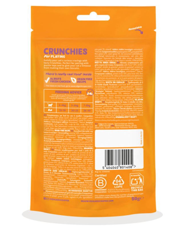 Edgard & Cooper Crunchies - Kattensnack - 50 - kip