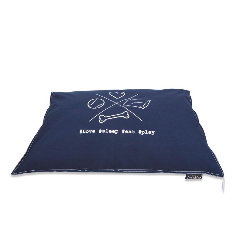 Lex & Max Cross - hondenkussen - Blauw - 15x70x100 cm