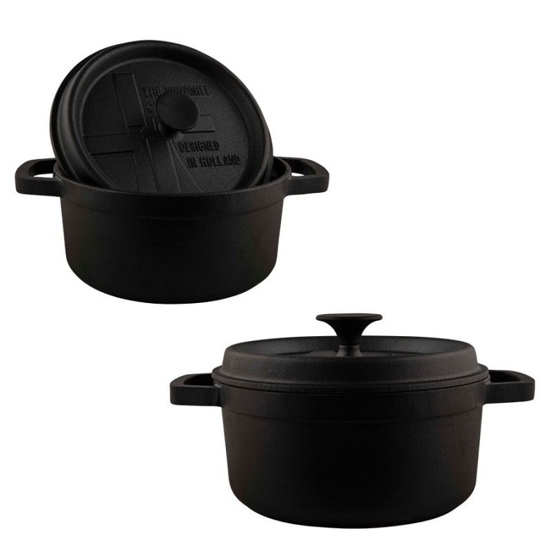 The Windmill Cast Iron BBQ Pan S 2L - Zwart - Small