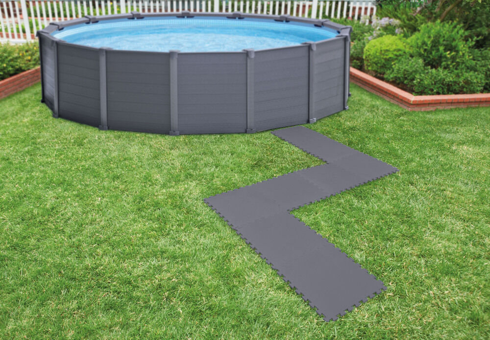 Intex - Vloertegels - 8 stuks - Grijs - 50.00x50.00x50.00 cm