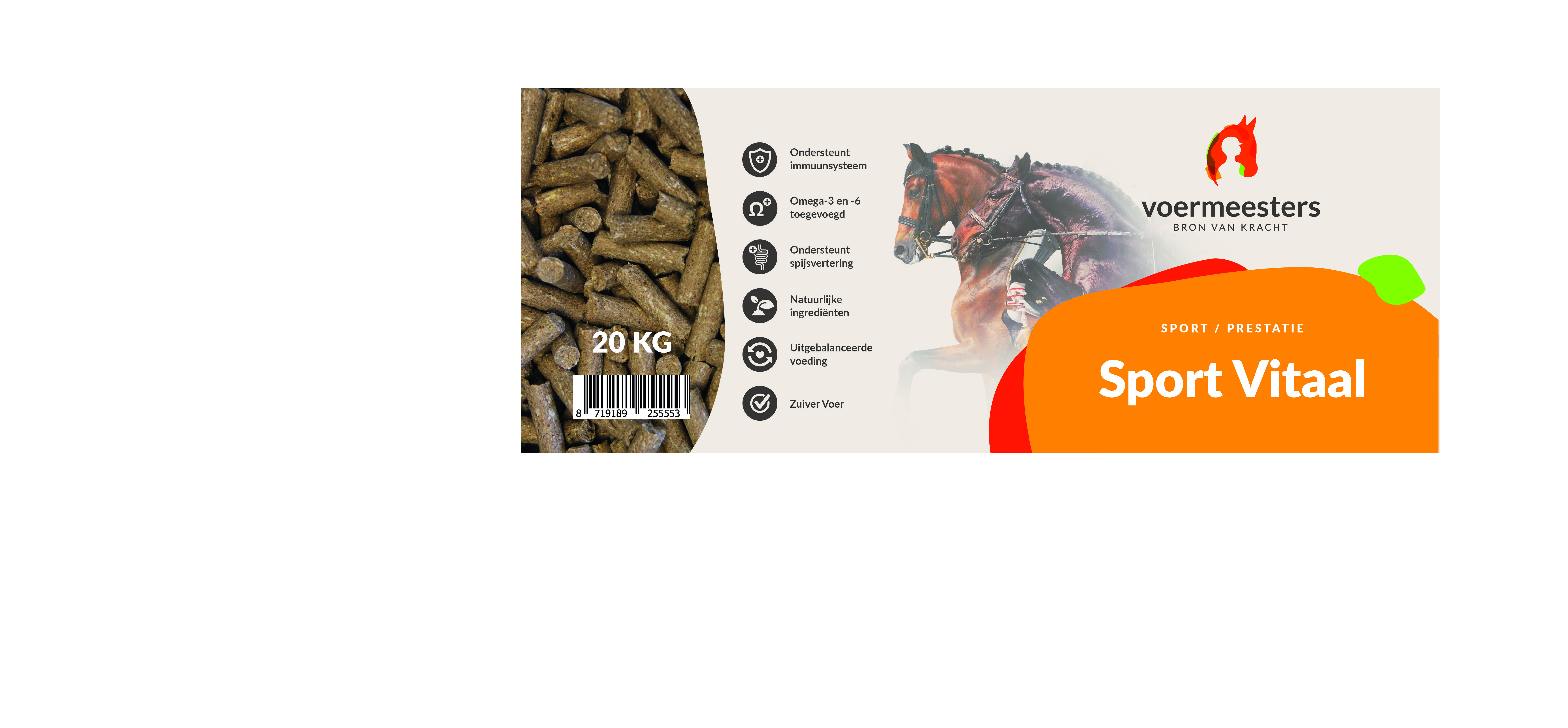 Voermeesters Sport vitaal - Sport/ Prestatie - 20 kg - Zak