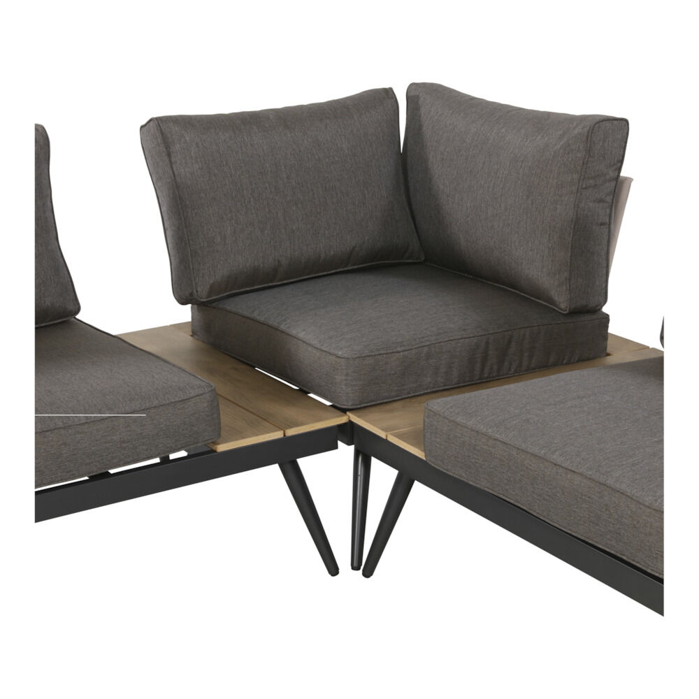 Lesli Living Arezzo - Loungeset - 1.00 cm - Grijs / taupe - 76.00 cm - 1.00 cm