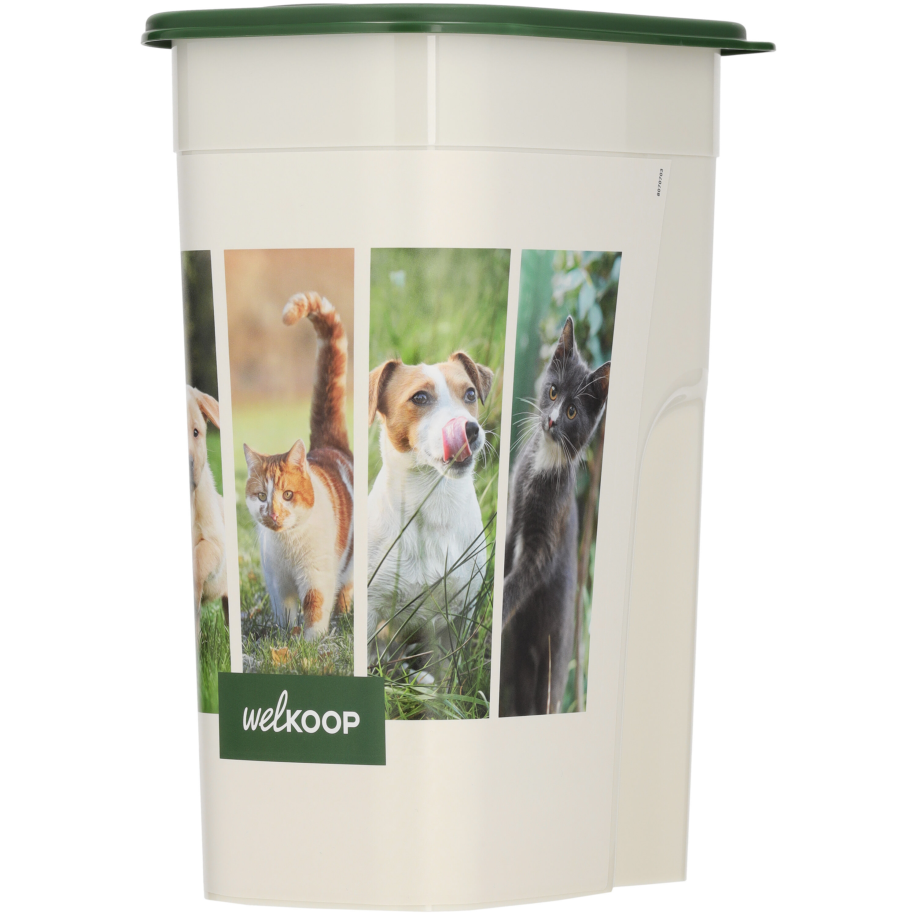 Welkoop - Voerton - 4.10 l - 27.00 cm - Wit Groen - 19.50 cm - 13.60 cm