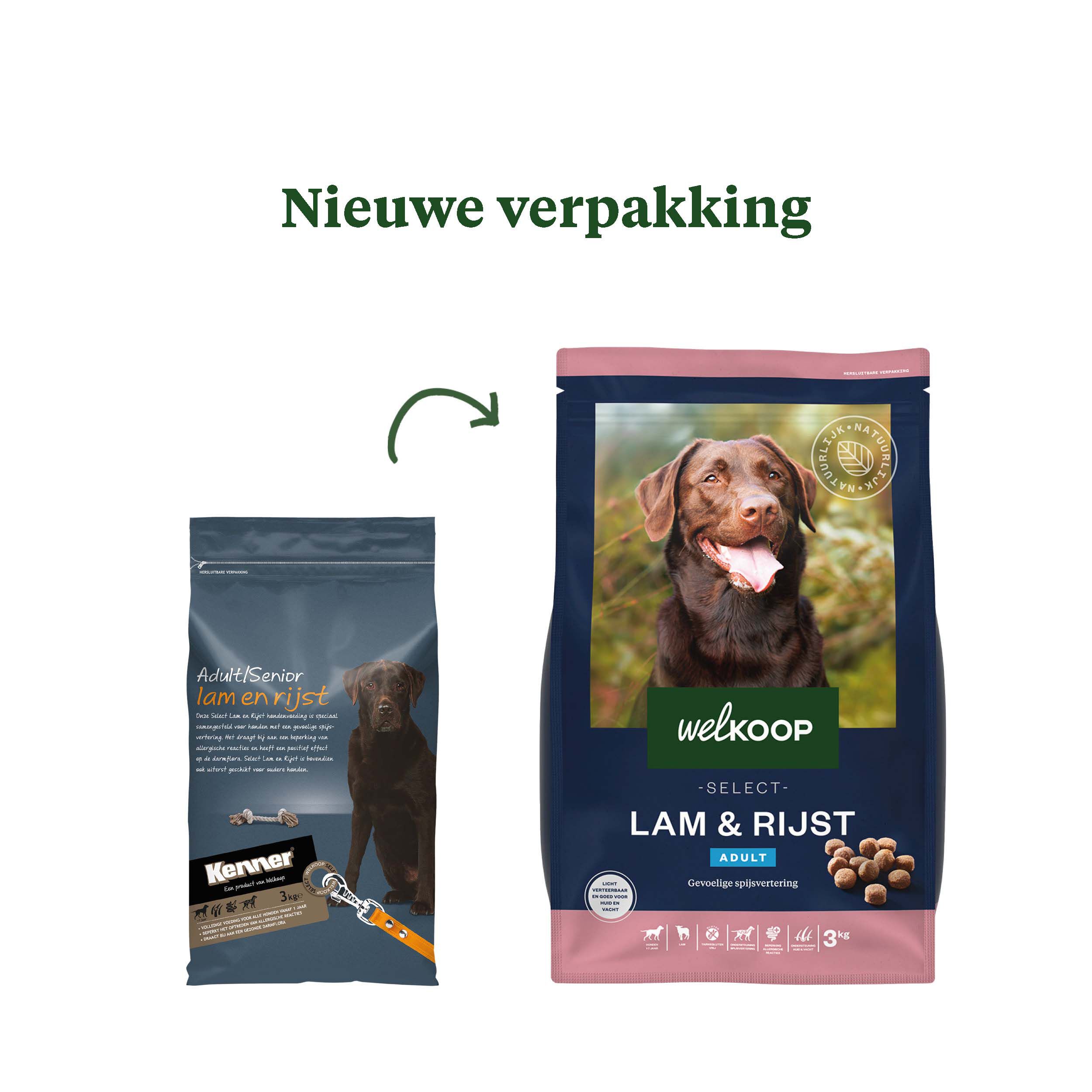 Welkoop Select Adult Krokante brokken - Hondenvoer - 3.00 - lam, rijst