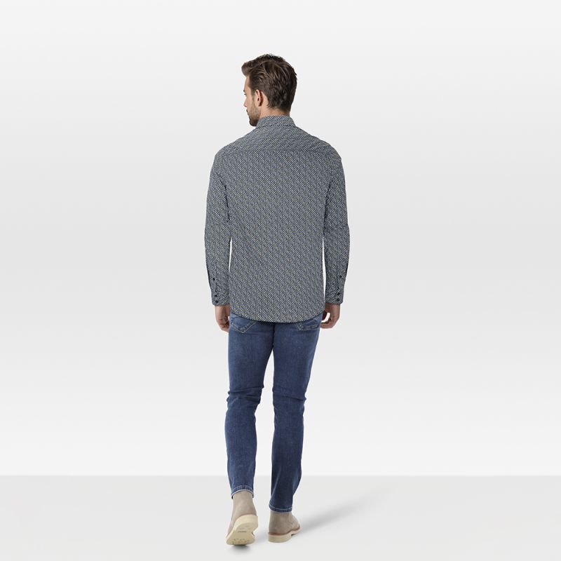 Veleste Tobias - Overhemd - 2XL - Blauw