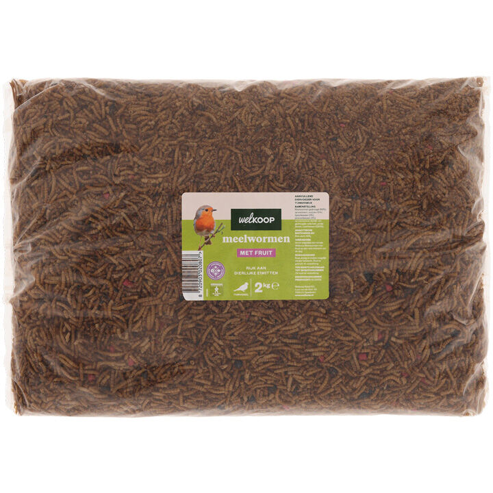 Welkoop - Meelwormen met Fruit - in emmer - Tuinvogelvoer Welkoop - Meelwormen met Fruit - in emmer - Tuinvogelvoer