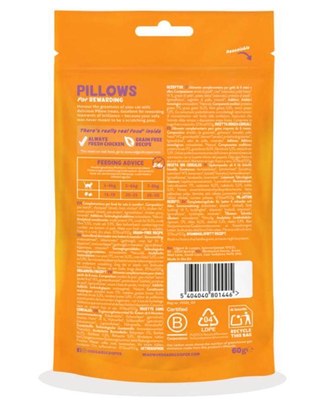 Edgard & Cooper Pillow - Kattensnack - 60 - kip