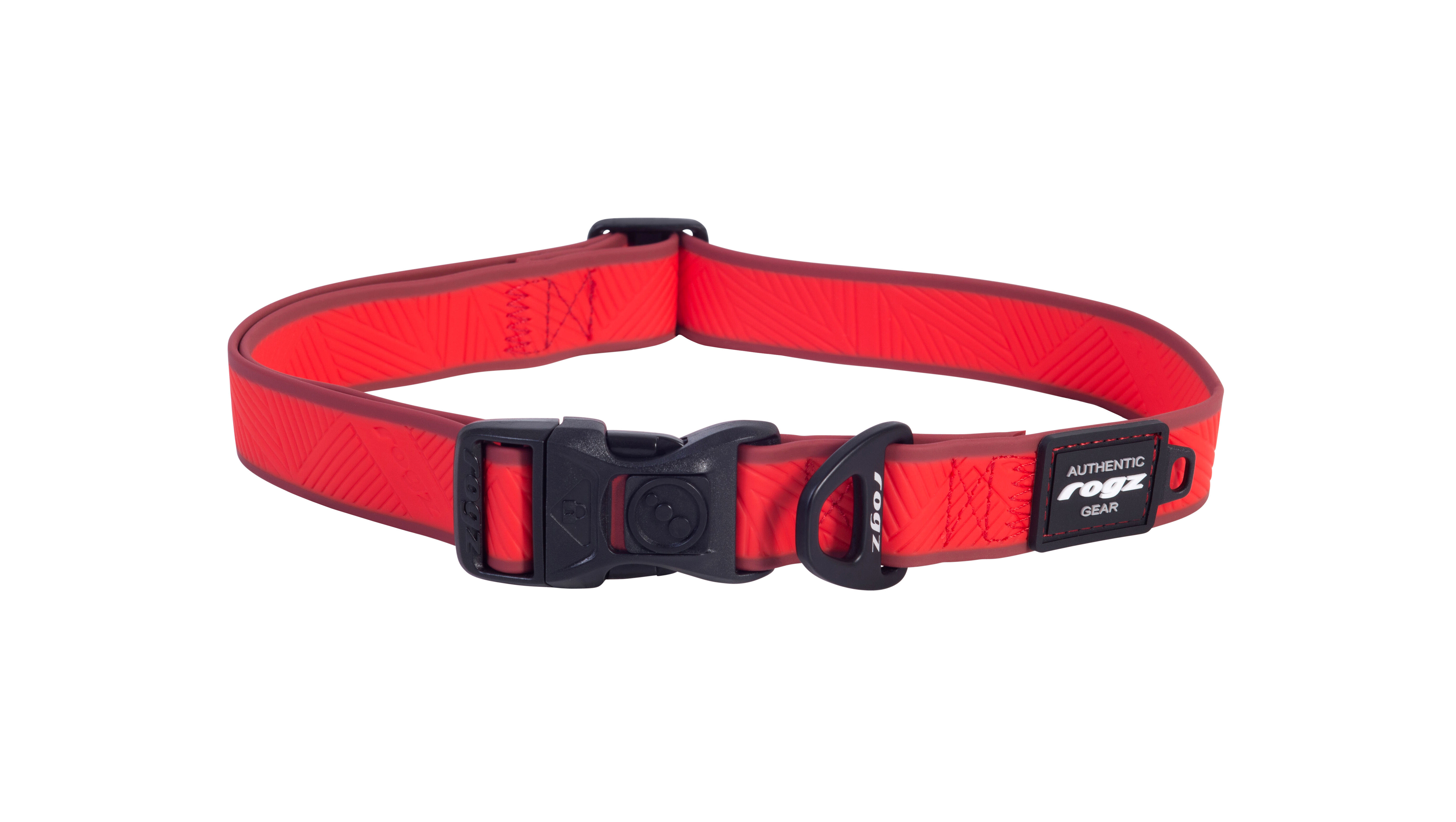 Rogz Beltz Amphibian - Halsband Hond - 25.00 cm - Rood - 4.50 cm - XL - 2.00 cm