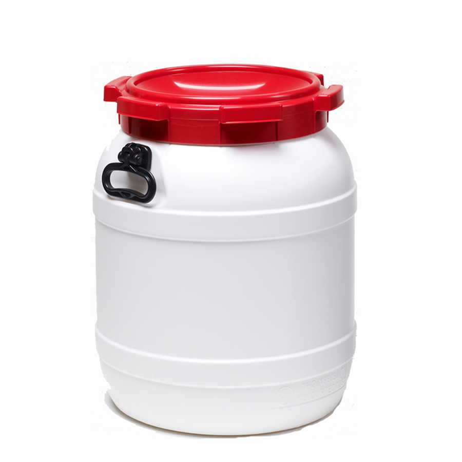 CurTec - Voerton - Met Schroefdeksel - 55.00 l - 53.00 cm - Rood/Wit - 41.00 cm - 41.00 cm