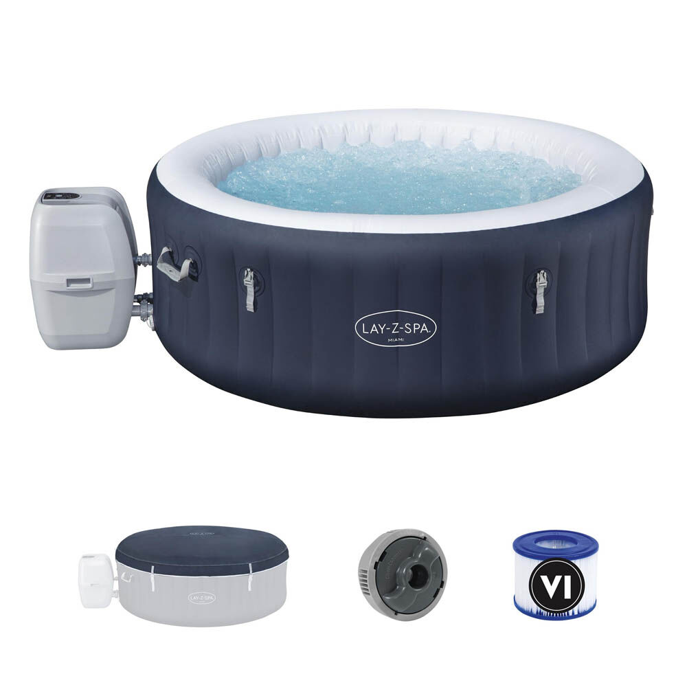 Bestway Miami Airjet - Lay-Z-Spa - Blauw - 66x180x180 cm - 180 cm