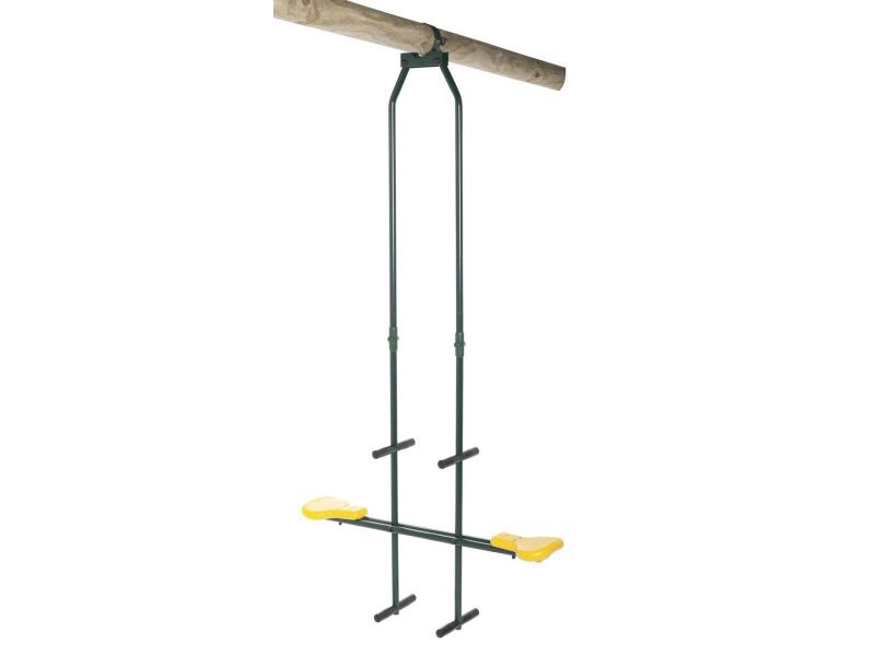 Swing King Rond - Schommel duozit - Bruin - Metaal|Kunststof Swing King Rond - Schommel duozit - Bruin - Metaal|Kunststof