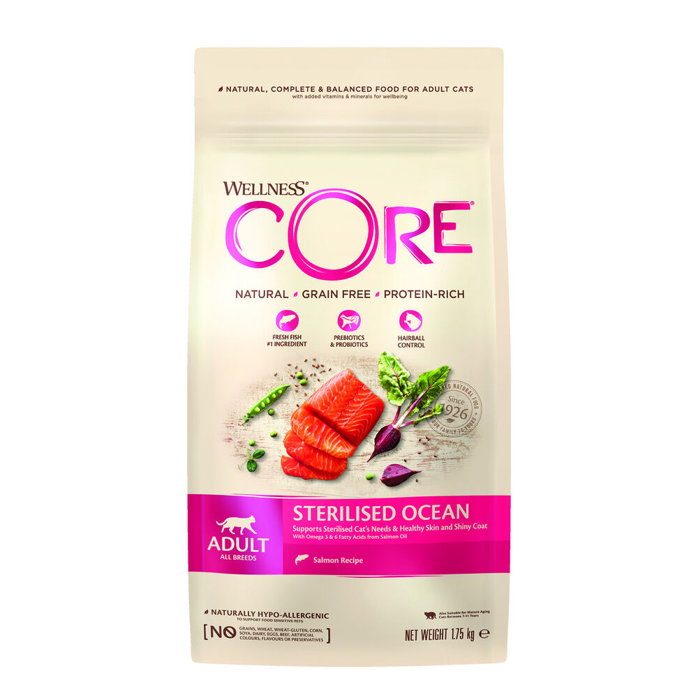 Wellness Core Sterilised Ocean Adult - Kattenvoer - 1.75 - zalm Wellness Core Sterilised Ocean Adult - Kattenvoer - 1.75 - zalm