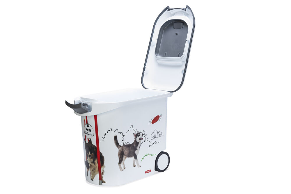Curver Hond - Voercontainer - 35.00 l - 61.00 cm - Wit Grijs - 50.00 cm - 28.00 cm