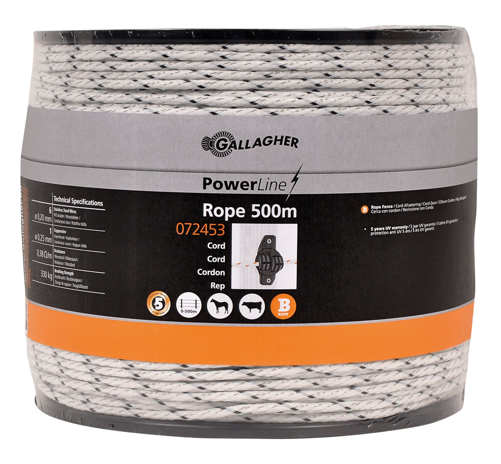 Gallagher Powerline Cord  - Geleiders - 31.7 cm - 500 - Wit - 22 cm - 50000 cm Gallagher Powerline Cord  - Geleiders - 31.7 cm - 500 - Wit - 22 cm - 50000 cm