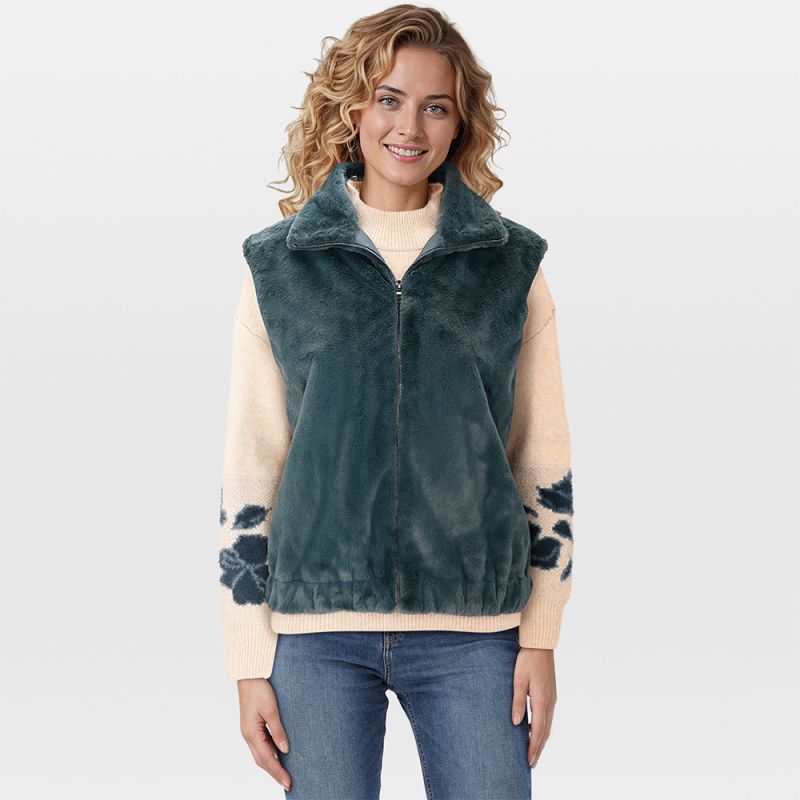 Veleste Jinta - Gilet - 36 - Blauw Veleste Jinta - Gilet - 36 - Blauw