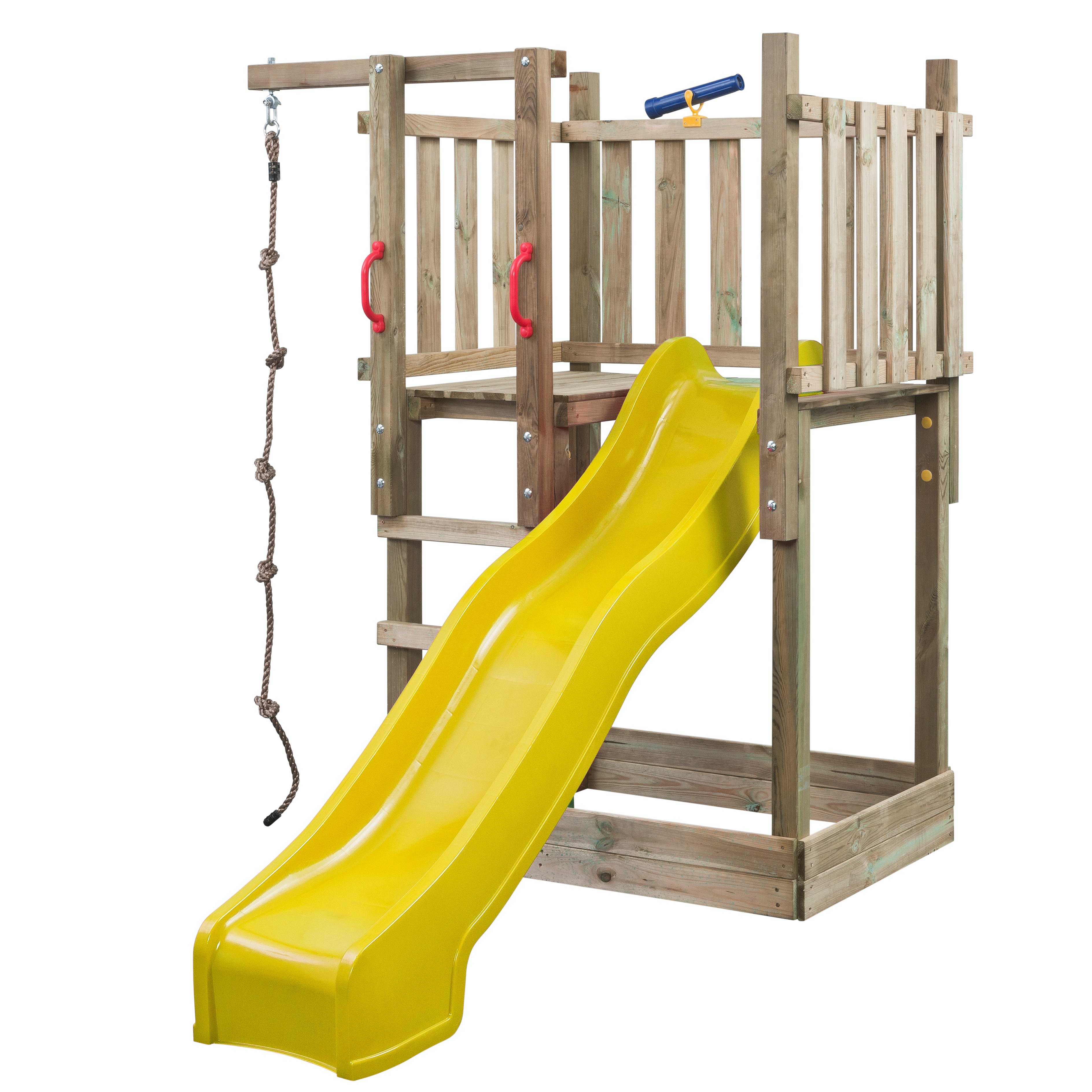 Swing King Mario - Speeltoren - Geel - Hout Swing King Mario - Speeltoren - Geel - Hout
