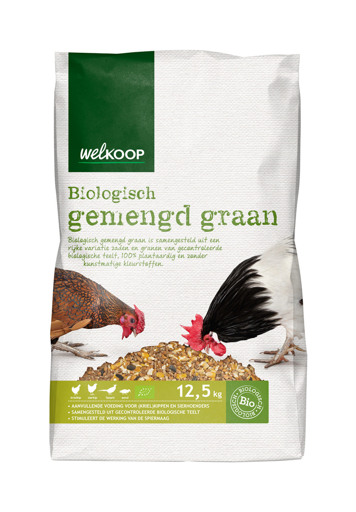 Welkoop Gemengd graan Biologisch - Kippenvoer - 12.5 Welkoop Gemengd graan Biologisch - Kippenvoer - 12.5