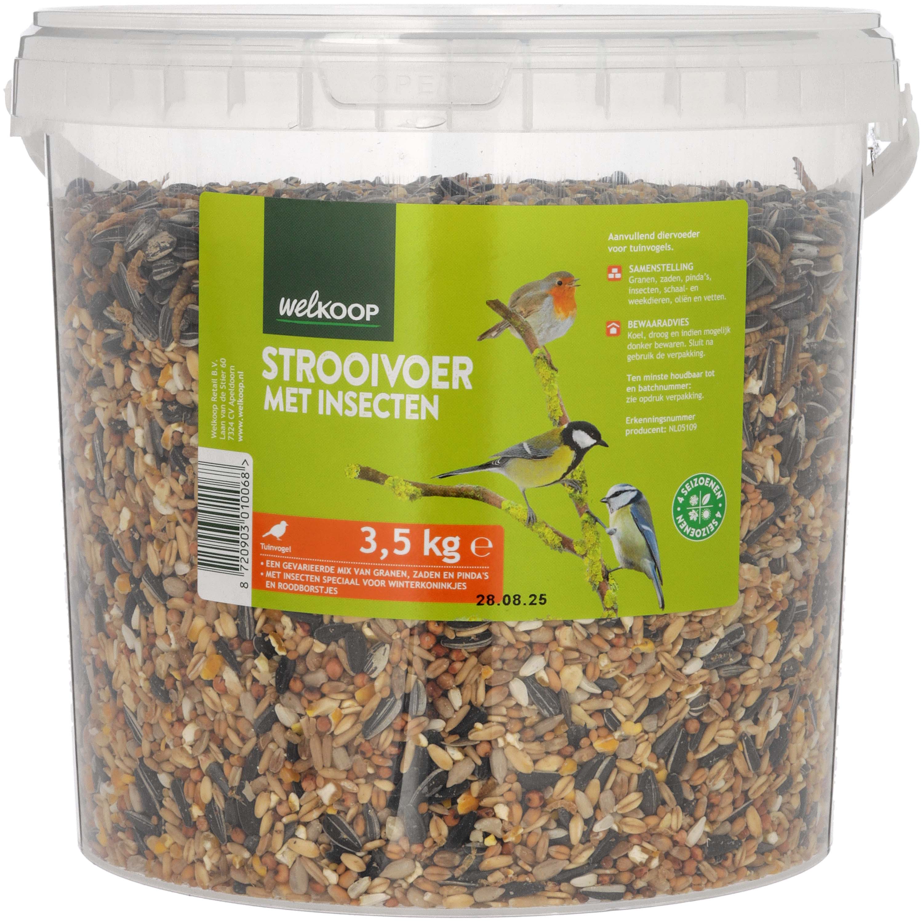 Welkoop - Strooivoer - in emmer - 3.5 - insecten Welkoop - Strooivoer - in emmer - 3.5 - insecten
