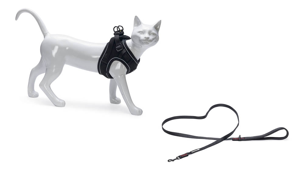 Beeztees Parinca - Kattentuigje - 31 cm - Zwart - S-M Beeztees Parinca - Kattentuigje - 31 cm - Zwart - S-M