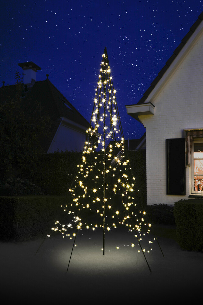 Fairybell 3 meter - Vlaggenmast kerstboom - 360 - 300 cm - Warm wit Fairybell 3 meter - Vlaggenmast kerstboom - 360 - 300 cm - Warm wit