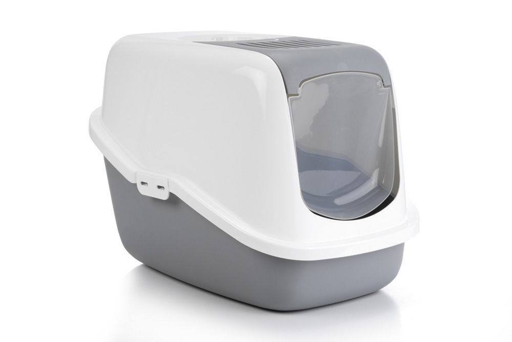 Savic Nestor - Kattentoilet - Grijs Wit - 39x39x56 cm Savic Nestor - Kattentoilet - Grijs Wit - 39x39x56 cm