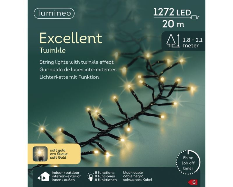Lumineo LED - Clusterverlichting - 1272 - 21.5 cm - Warm wit Lumineo LED - Clusterverlichting - 1272 - 21.5 cm - Warm wit
