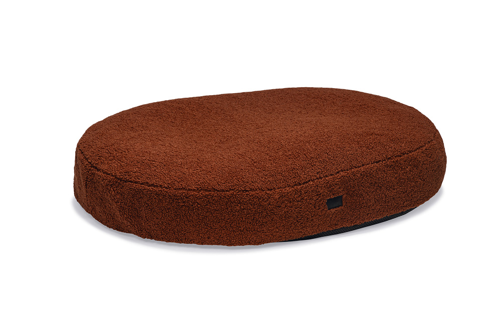 Designed by Lotte Yndis - Hondenkussen - Bouclé - Ovaal - 15.00 cm - Terracotta - 85.00 cm - XL - 115.00 cm