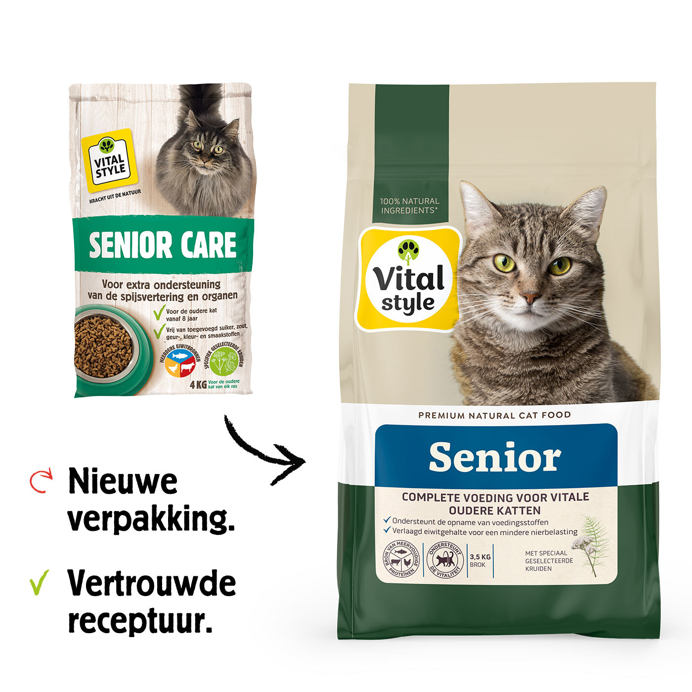 VITALstyle Senior - Kattenvoer - 4 - vis, rund, gevogelte