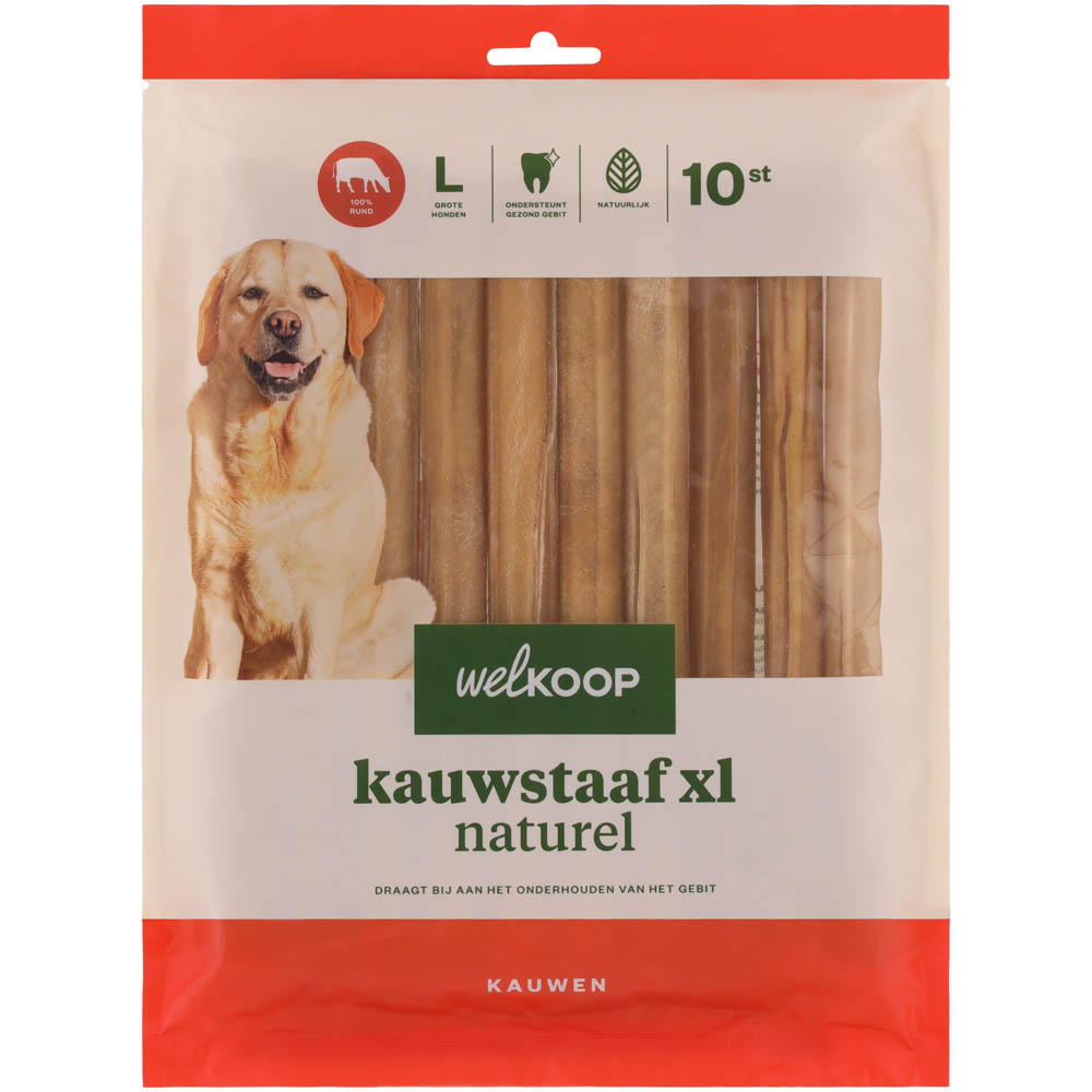 Welkoop - Kauwstaaf XL Naturel - rund - XL Welkoop - Kauwstaaf XL Naturel - rund - XL