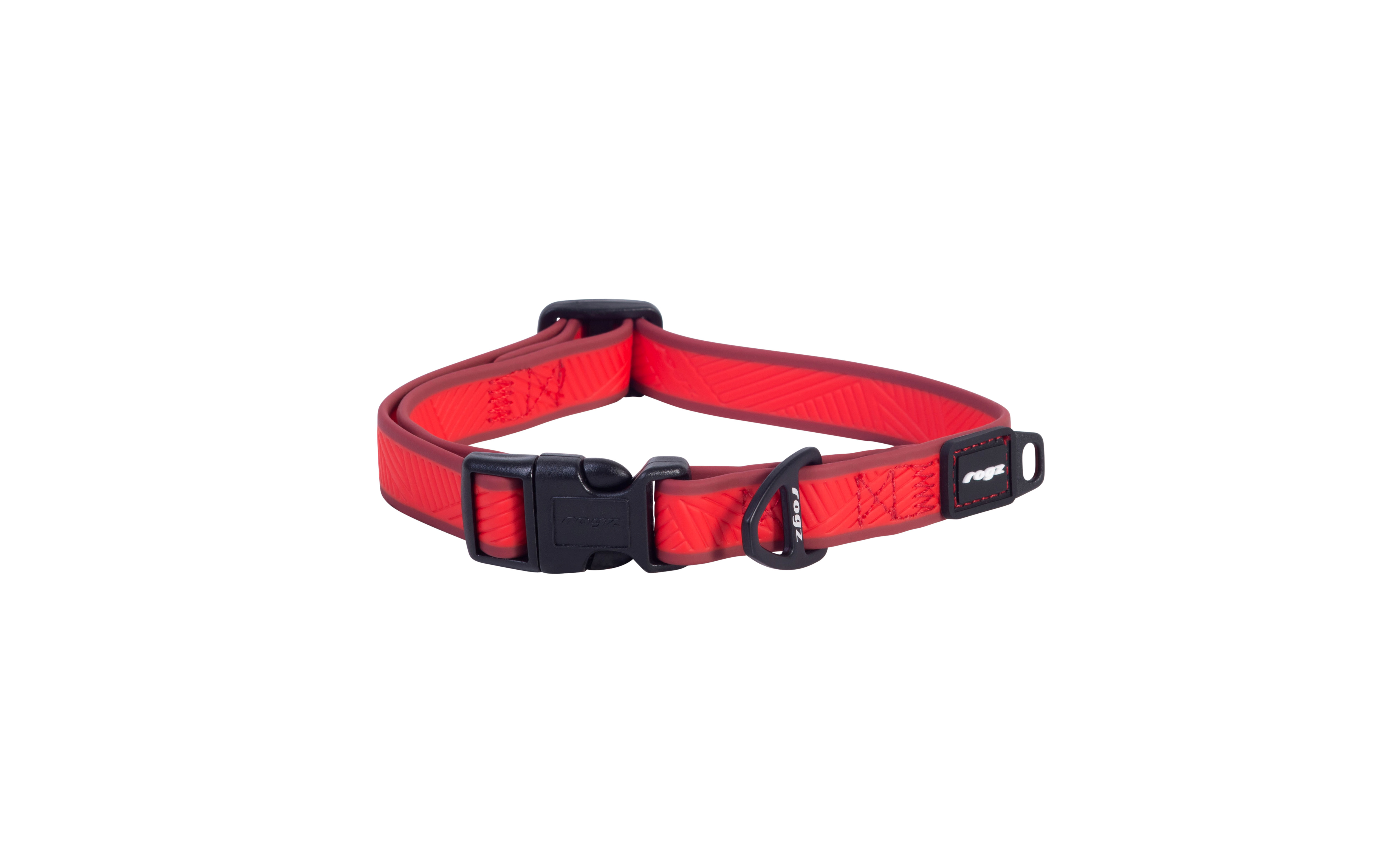 Rogz Beltz Amphibian - Halsband Hond - Rood - M Rogz Beltz Amphibian - Halsband Hond - Rood - M