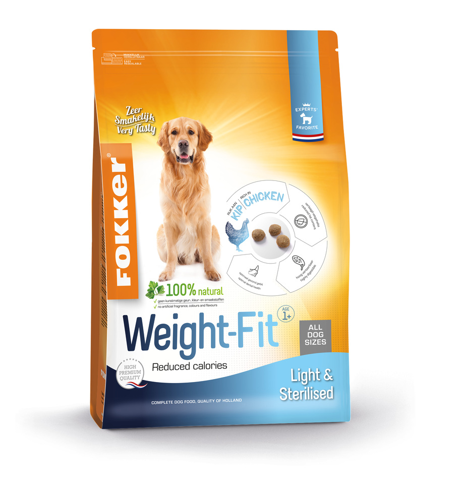 Fokker Weight-Fit - Hondenvoer - 13.00 - kip, rijst