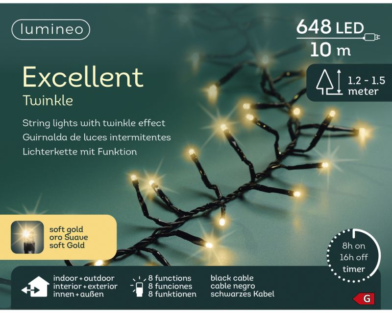 Lumineo LED - Clusterverlichting - 648 - 15 cm - Warm wit Lumineo LED - Clusterverlichting - 648 - 15 cm - Warm wit