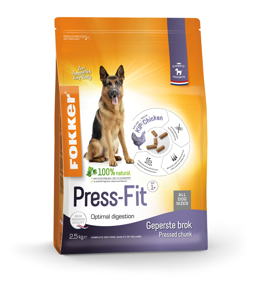 Fokker Press-Fit - Hondenvoer - 13.00 - kip, rijst