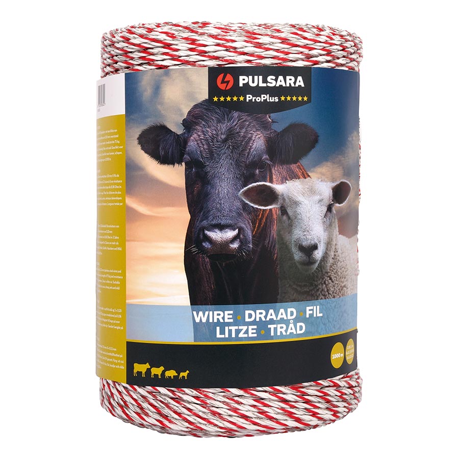 Pulsara Pro Plus - Schrikdraad - 27 cm - 1000 - Wit - 18.5 cm - 100000 cm Pulsara Pro Plus - Schrikdraad - 27 cm - 1000 - Wit - 18.5 cm - 100000 cm