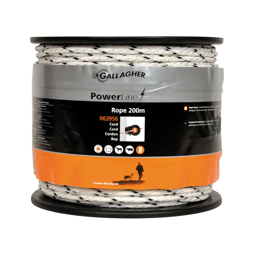 Gallagher Powerline Cord  - Geleiders - 16.2 cm - 200 - Wit - 20 cm - 20000 cm Gallagher Powerline Cord  - Geleiders - 16.2 cm - 200 - Wit - 20 cm - 20000 cm