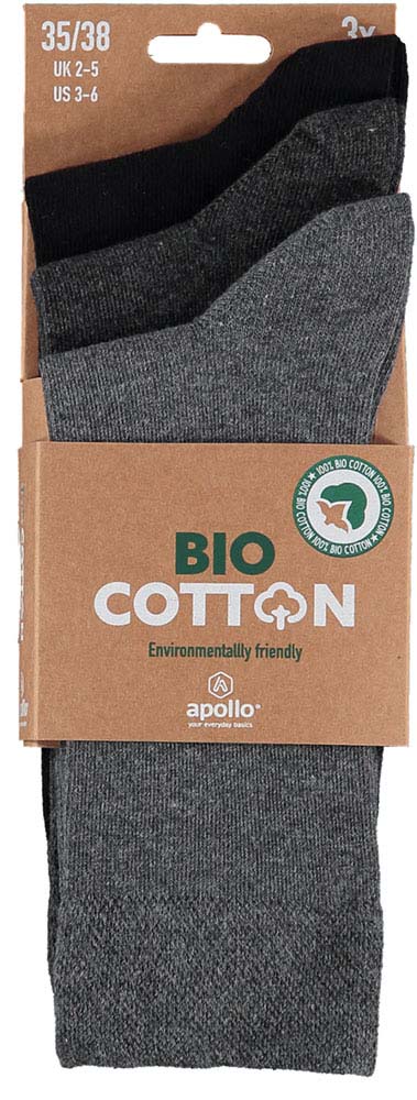 Apollo - Sokken - Biologisch katoen - Grijs - 39-42 Apollo - Sokken - Biologisch katoen - Grijs - 39-42