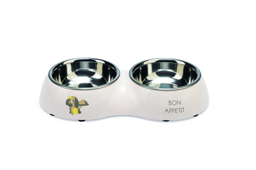 Beeztees Binky  Dinerset - Puppy Voer & Drinkbak - Roze - 27 cm Beeztees Binky  Dinerset - Puppy Voer & Drinkbak - Roze - 27 cm