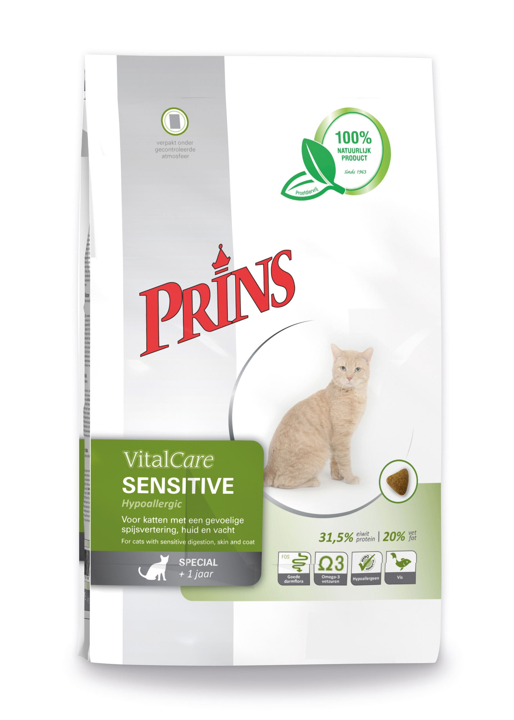 Prins Vital Care Sensitive - Kattenvoer - 1.5 - vis Prins Vital Care Sensitive - Kattenvoer - 1.5 - vis