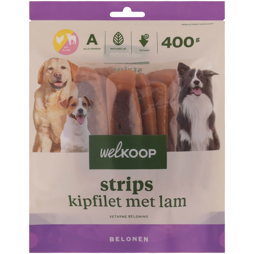 Welkoop - Strips - 400 - lam, kip Welkoop - Strips - 400 - lam, kip