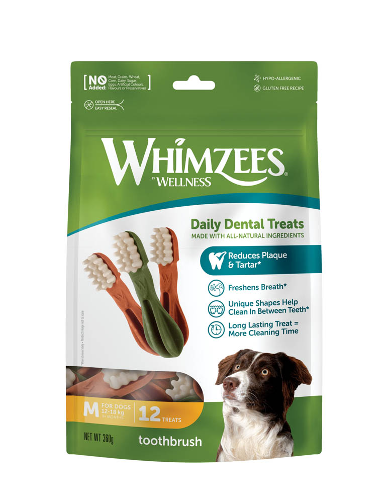 Whimzees Tandenborstel - Hondensnack - plantaardig - M Whimzees Tandenborstel - Hondensnack - plantaardig - M