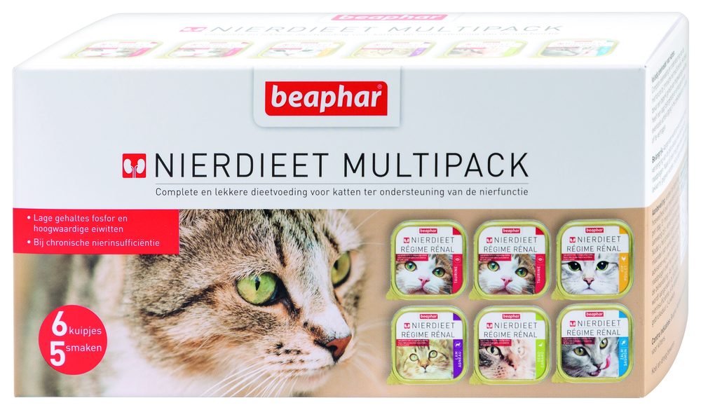 Beaphar Nierdieet Taurine - Kattenvoer - 6x100 gram - 600 - kip, zalm