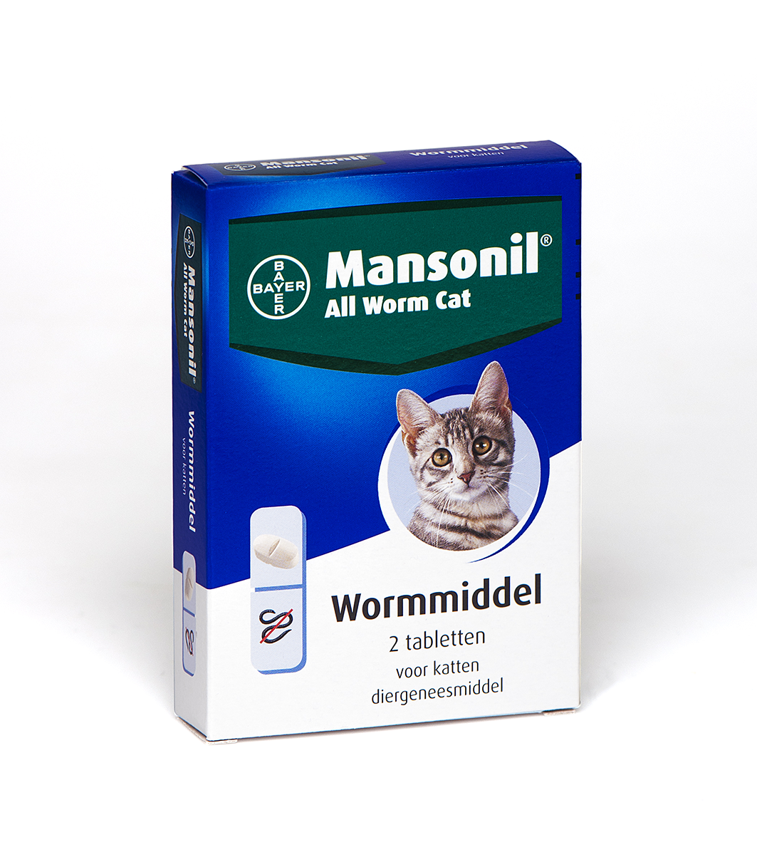 Mansonil All Worm Cat  - Tablet - Ontwormen Kat - 2 - M