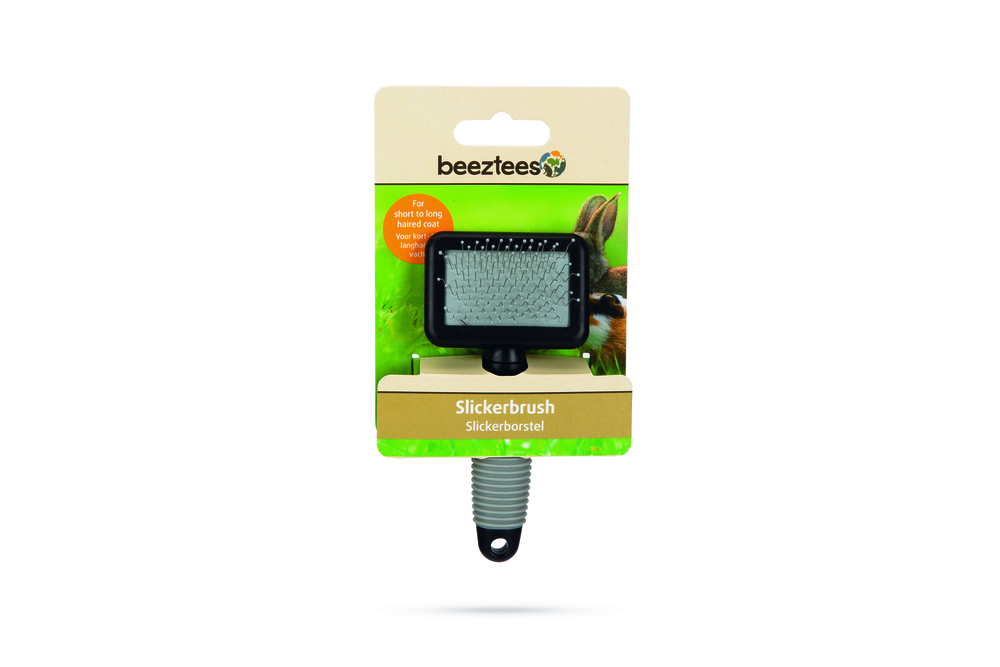 Beeztees - Slickerborstel - Zwart/grijs - 16x9x3.5 cm Beeztees - Slickerborstel - Zwart/grijs - 16x9x3.5 cm